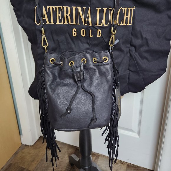NWT Caterina Lucchi Campomaggi Artisans 60's Vibe Boho Fringe Bag - Picture 5 of 7